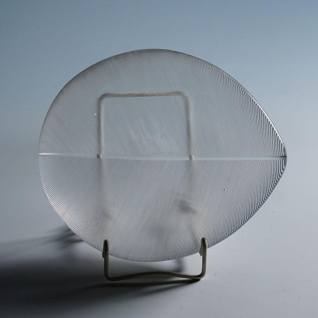 Glass Large Vintage Art Glass Bowl by Tapio Wirkkala for Iittala 1950s For Sale - Image 7 of 7