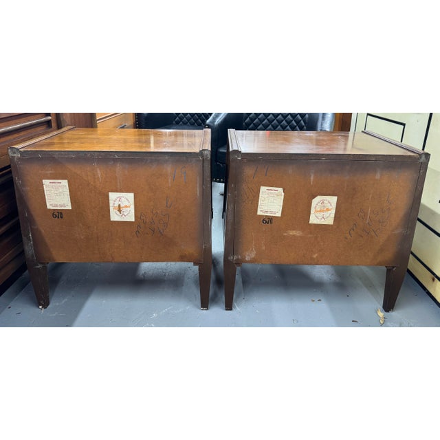 Mid-Century Modern Walnut Night Stands by Hoke Wood Products, Pair For Sale - Image 14 of 16