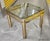 Glass Vintage Brass Hollywood Regency Style Modern Contemporary Glass Top End Table 1 of 2 For Sale - Image 7 of 15