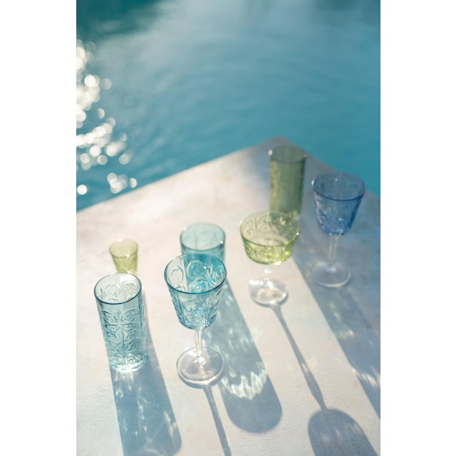 2020s VIETRI Barocco Mint Green High Ball For Sale - Image 5 of 5