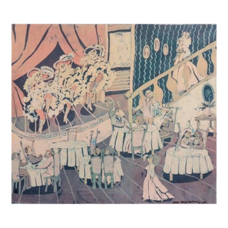 'Can Can' by Sandra Grassi Nelipovich, 1981, Batik, Woman Artist, Art Institute of Chicago, Florence, French Dance For Sale