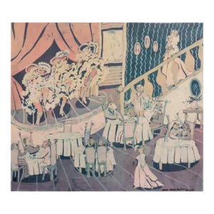 'Can Can' by Sandra Grassi Nelipovich, 1981, Batik, Woman Artist, Art Institute of Chicago, Florence, French Dance