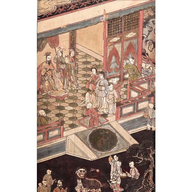 Monumental Chinese Coromandel 12 Panel Room Screen For Sale - Image 9 of 12