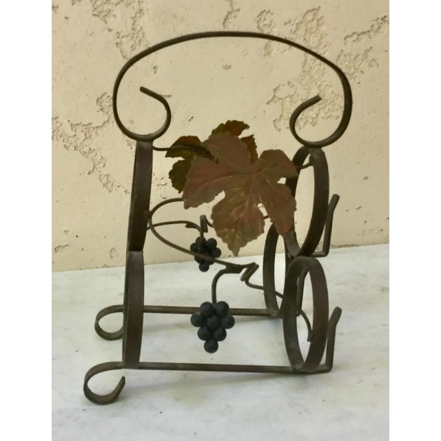 Metal 1950s Vintage French Iron Wine Bottle Rack For Sale - Image 7 of 7