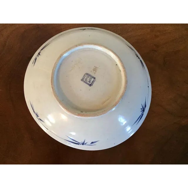 Ceramic 19th Century Chinese Export Blue & White Porcelain Plate For Sale - Image 7 of 9