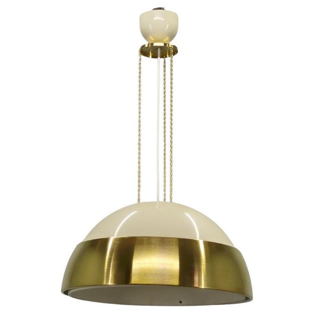 Brass and Lacquered Metal Pendant, Former Czechoslovakia, 1970s For Sale - Image 9 of 9