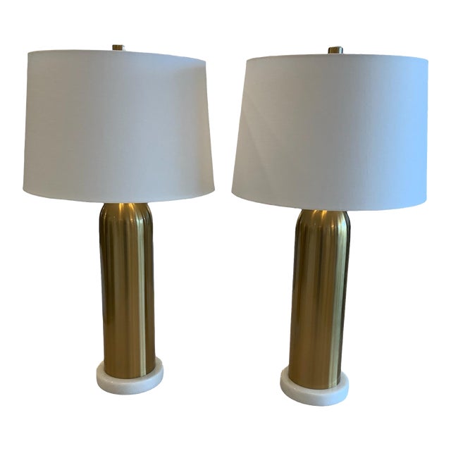 Pair of Elishaw Lamps For Sale