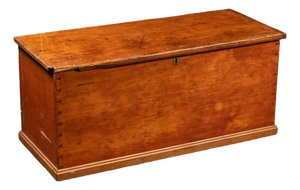 19th Century Dovetailed Pine Blanket Chest With Interior Till