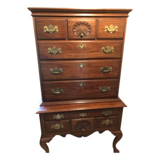 Henkel Harris Wild Cherry Highboy Dresser For Sale