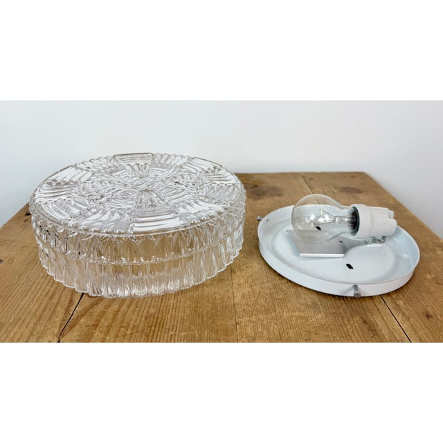 Vintage Glass Wall Light, 1970s For Sale - Image 9 of 17