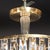 Mid-Century 3-Tier Faceted & Cut Crystal Chandelier in Brass W/ Glass Rod Detail For Sale - Image 14 of 18