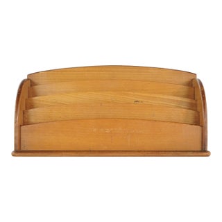 Vintage European Wooden Letter Organizer For Sale