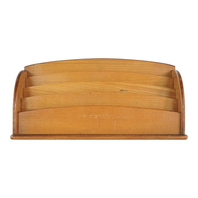 Vintage European Wooden Letter Organizer For Sale