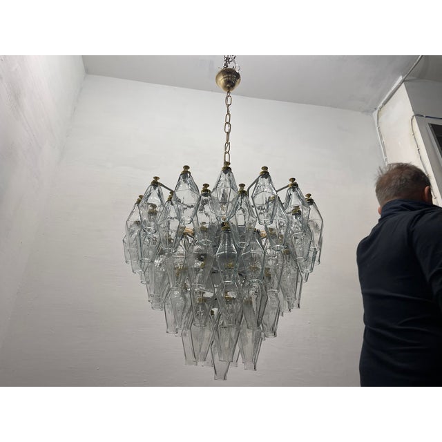 Murano Glass Polygon Chandelier, 1980s For Sale - Image 9 of 14