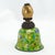 Qing Chinese Enameled Metal Bell With a Bronze Mandarin Hat Finial For Sale - Image 4 of 9