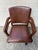 Burgundy Midcentury Modern 1940s Leather Vintage Swivel Office or Library Desk Chair For Sale - Image 8 of 8