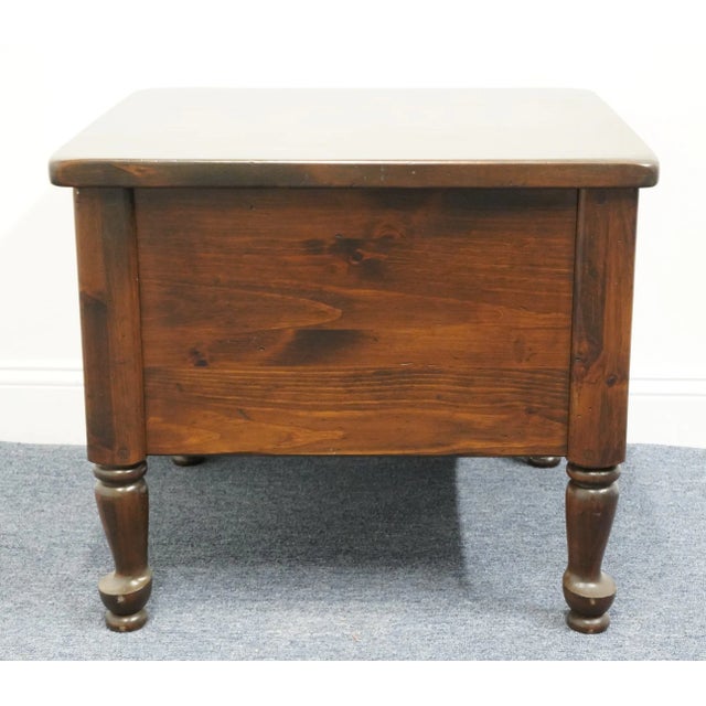 Kling Colonial Solid Pine Rustic Americana 25" Square Accent Storage End Table 32-8005 For Sale In Kansas City - Image 6 of 12