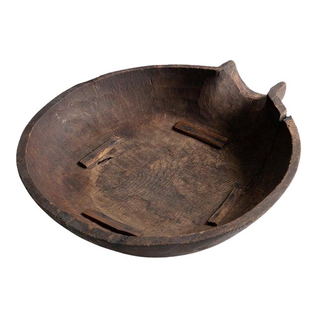 Early 20th Century Japanese Katakuch Wood Bowl / Mingei Wabisabi For Sale