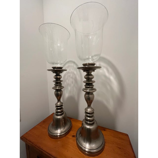 Traditional Pair of 2000s Chapman Hurricane Lamps For Sale - Image 3 of 6