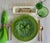 Presenting Vera Neumann's dinner and salad plates in the green Stripe Up the Bands pattern. A wide kelly green border on...