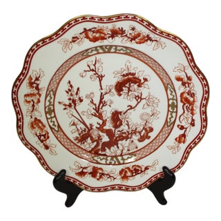 1970s Coalport "Indian Tree Coral" Scalloped Dinner Plate For Sale