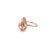 5.58 Carat Pear Cut Morganite Halo Diamond Rose Gold Engagement Ring, Size 7 For Sale - Image 4 of 7