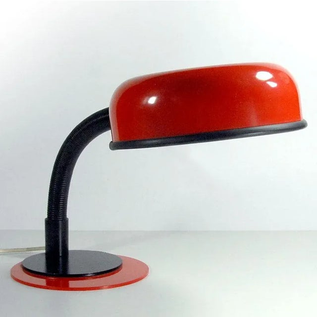 Black Vintage Space Age Italian Desk Lamp, 1970s For Sale - Image 8 of 10