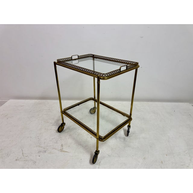 French Brass Drinks Trolley, 1960s For Sale - Image 10 of 18