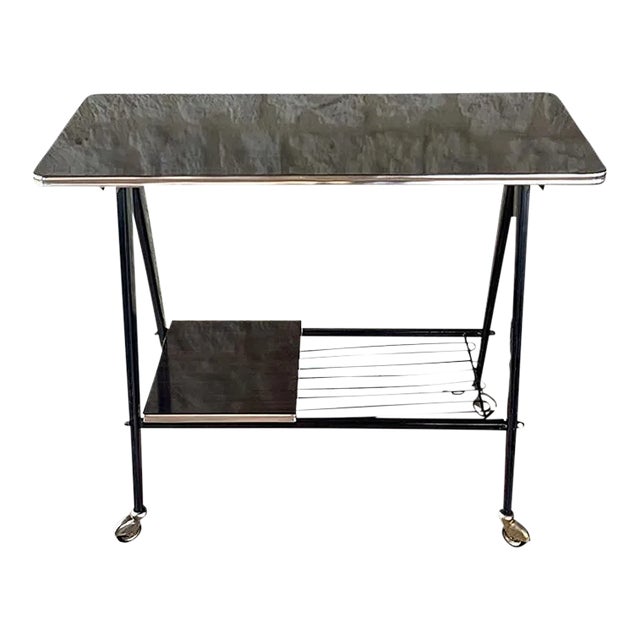 Vintage Formica & Metal Side Table, 1960s For Sale