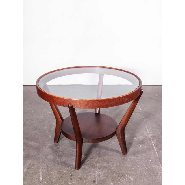 1950s Round Occasional Table By Kozelka And Kropacek for Interieur Praha – Dark Oak A beautifully proportioned table made...