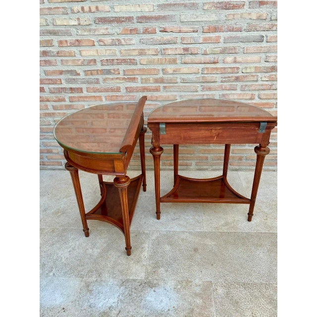 Empire Style Mahogany Nightstands with Bronze and Brass Details, 1930s, Set of 2 For Sale - Image 18 of 18