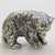 Vintage Italian Handmade Genuine Silver Large Brown Bear Cub Figurine Miniature, Made in Novara (Italy) For Sale - Image 4 of 14