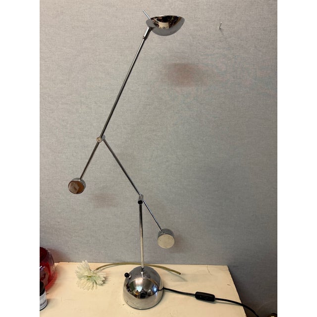 Light rust spots on the base. Base diameter: 15 cm Projection: 50 cm Height from to: 40-60 cm This piece has an...