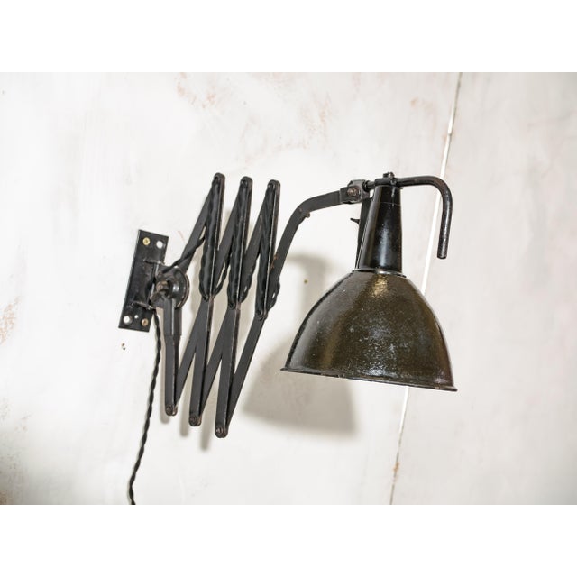 Bauhaus Scissor Wall Lamp by Wilhelm Bader Wagenfeld, 1930s For Sale - Image 3 of 13