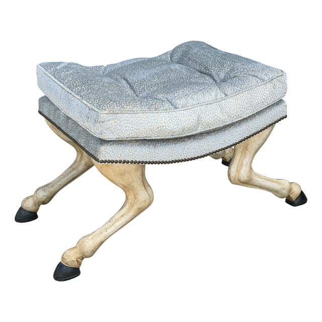 18 18th C Style Horse Leg & Hoof Vanity Stool or Bench by Randy Esada Designs For Sale