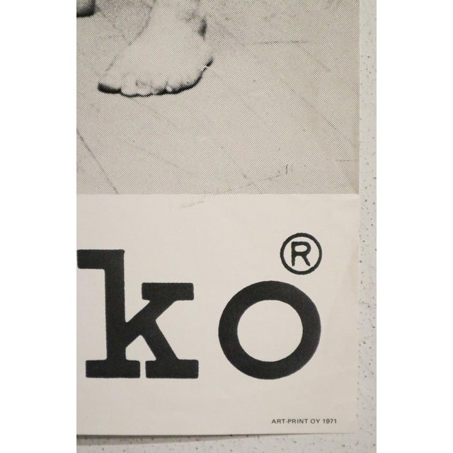 Date: 1960s Size: 19.75 x 24.5 inches Artist: Unknown About the poster: This poster advertises a Marimekko collection...