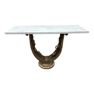1930s Italian Art Deco Bronze Console Table For Sale