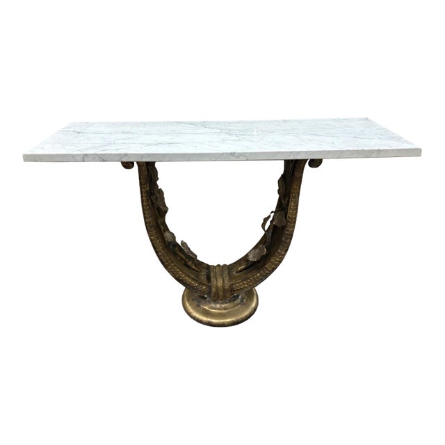1930s Italian Art Deco Bronze Console Table For Sale