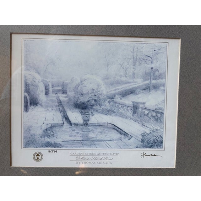 Vintage 1994 limited-edition Collector Sketch Print by American artist Thomas Kinkade, titled “Gardens Beyond Autumn...