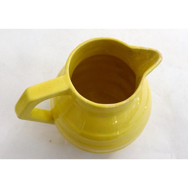 Art Deco Yellow Pitcher from Faïence d'Orchies, France, 1950 For Sale - Image 6 of 12