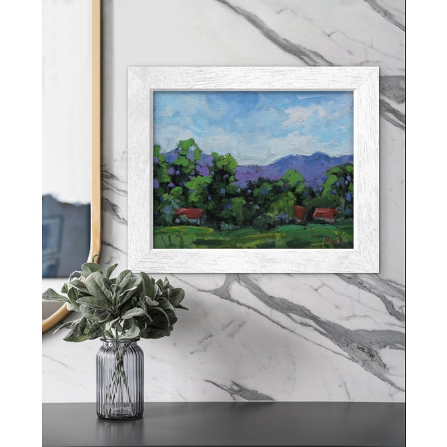 Textile Quiet Places & Journeys — Modern Contemporary Landscape (Original Oil Landscape) For Sale - Image 7 of 18