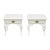 Late 20th Century Pair End Side Tables White Painted Queen Anne Style For Sale
