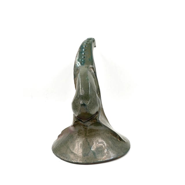 A. Chini, Créature Fantastique, 1930s, Italian Craquelé Ceramic Sculpture For Sale - Image 9 of 18