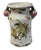 Rose Vintage Asian Hand Painted Porcelain Butterflys Pomegranate Handles Vase For Sale - Image 8 of 10