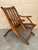 1930s French Wooden Folding Armchair With Upholstered Cushions For Sale - Image 14 of 14