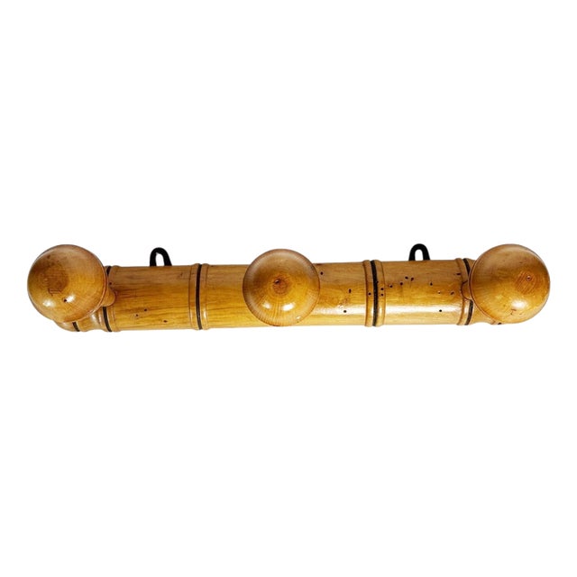 Antique Wooden Coat Rack, France, 1940s For Sale