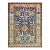 1890s Royal Blue Rustic Perpedil Square Antique Caucasian Shirvan Rug 4'0" X 4'9" Knotted Wool Carpet For Sale