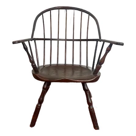 Early 1900s Antique Barrel Desk Chair For Sale