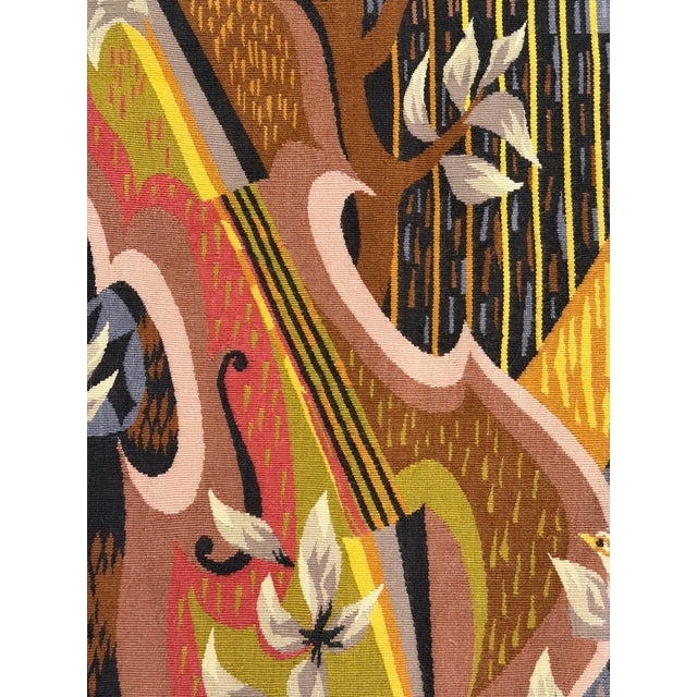 Mid-Century Modern 20th C. Mid-Century Modern Tapestry "Concert Champêtre" Signed by Simon Chaye 3'9" X 5'3" For Sale - Image 3 of 11