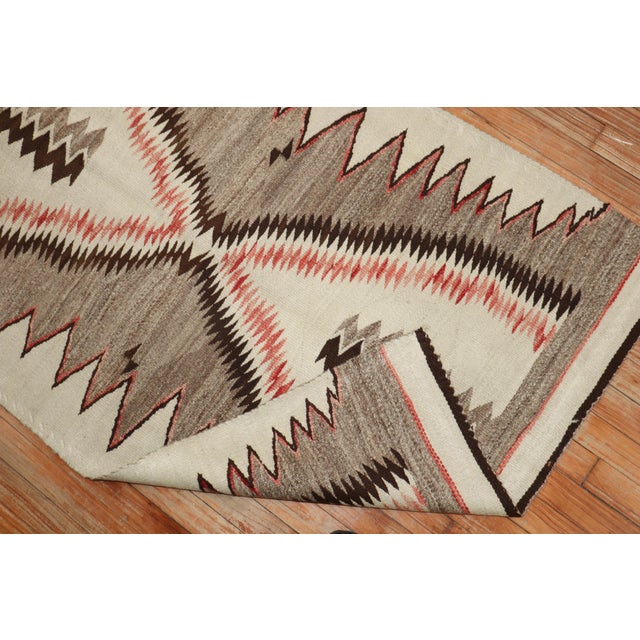 Early 20th Century Shark Teeth American Navajo Rug - 3'1" x 4'9" For Sale - Image 10 of 11